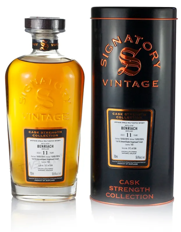 Benriach – 11 Year Old 2015 Signatory Cask Strength (58.6%)