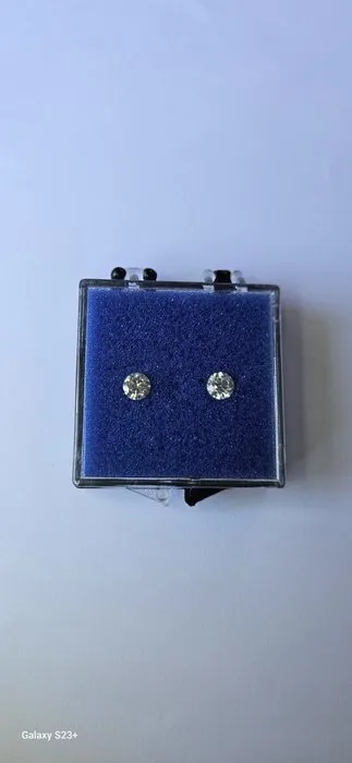 2 pcs Diamond (Natural) - 1.20 ct - Round - G, H - VS1, VS2 - International Gemological Institute (IGI)