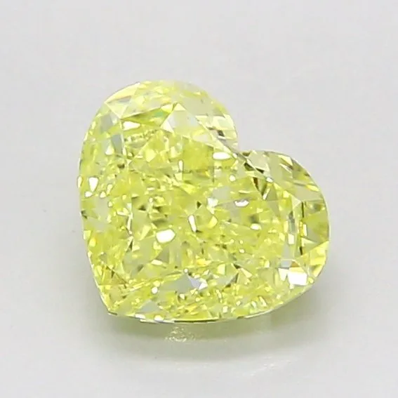 1 pcs Diamond (Natural coloured) - 1.01 ct - Heart - Fancy Yellow - I1 - Gemological Institute of America (GIA)