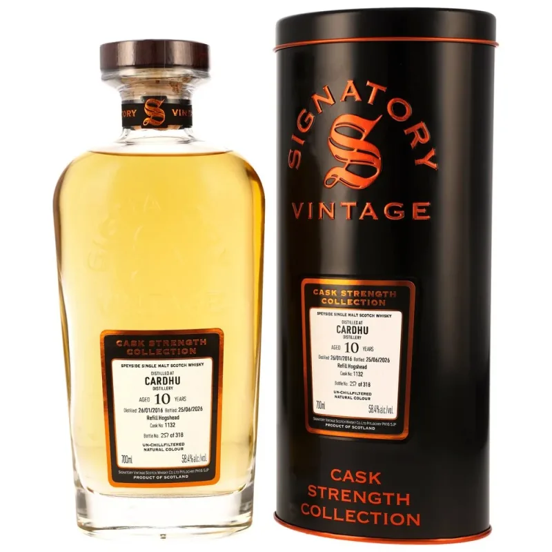 Cardhu – 10 Year Old 2016/2026 Signatory Vintage Cask Strength Collection Refill Hogshead #1132