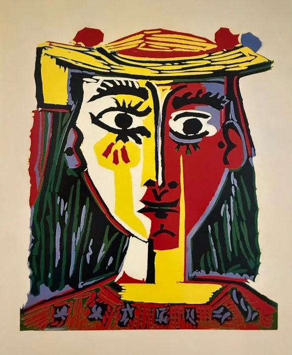 Pablo Picasso (1881-1973) - “Femme au chapeau, 1962”