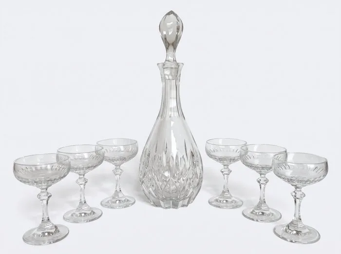 Villeroy & Boch, Schott Zwiesel - Drinking set (7) - Carafe "Iris", glass "Gardone" - Crystal - Carafe and 6 glasses