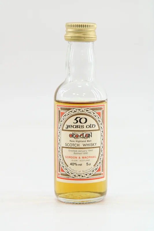 Old Elgin - 50 Years Old - 1940 Gordon and MacPhail - 'Book of Kells' - Miniature