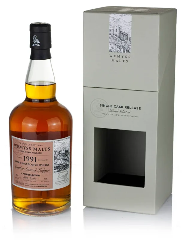 Glen Scotia – 1991 'Leather Bound Ledger' Wemyss Malts