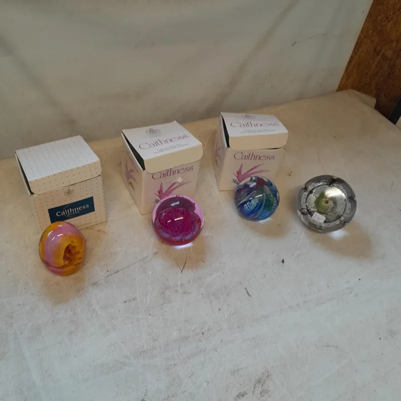 Caithness paperweights mainly boxed and rarer Fatal Attraction