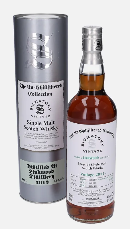 Linkwood – 2012 10 Year Old Signatory Vintage Scotch Whisky Co. The Un-Chillfiltered Collection
