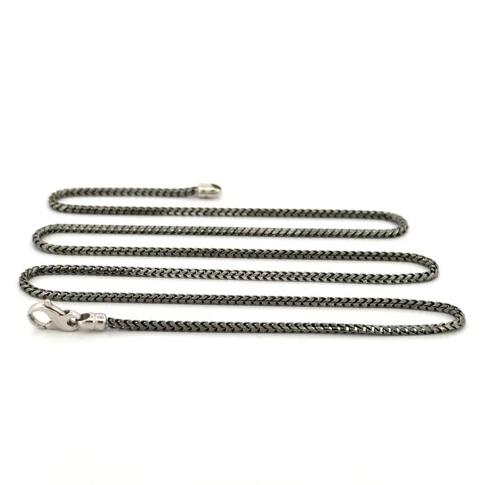 Vieri - Necklace - Franco - 50 cm - 18 kt. White gold, Black gold