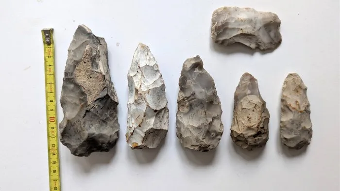 Paleolithic Flint Hand axe, set of 6