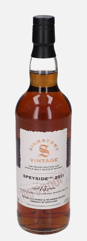 Speyside (M) – 2011 13 Year Old Signatory Vintage Scotch Whisky Co. 100 Proof Edition #25