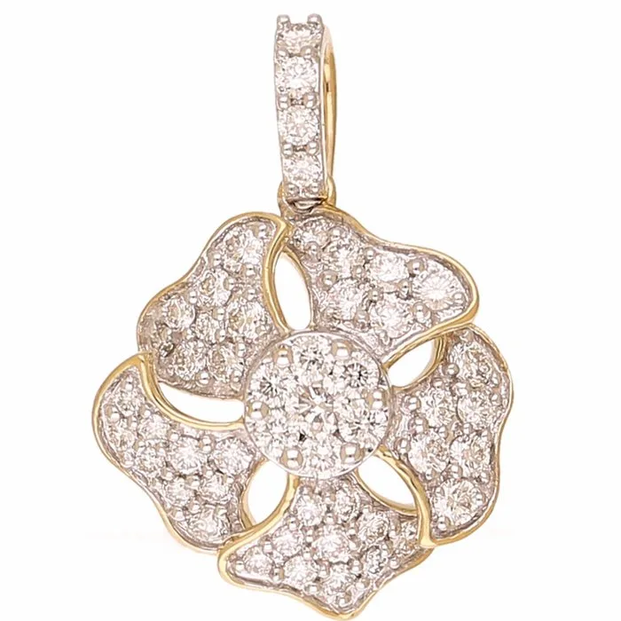 Pendant - 18 kt. Yellow gold - 0.82ct. tw. Diamond (Natural) - Diamond