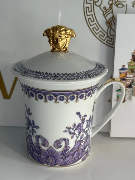 Rosenthal - Versace - Mug - Grand Divertissement Beaker with Lid / 30 Years Collection Limited Edition - Porcelain - New in original packaging
