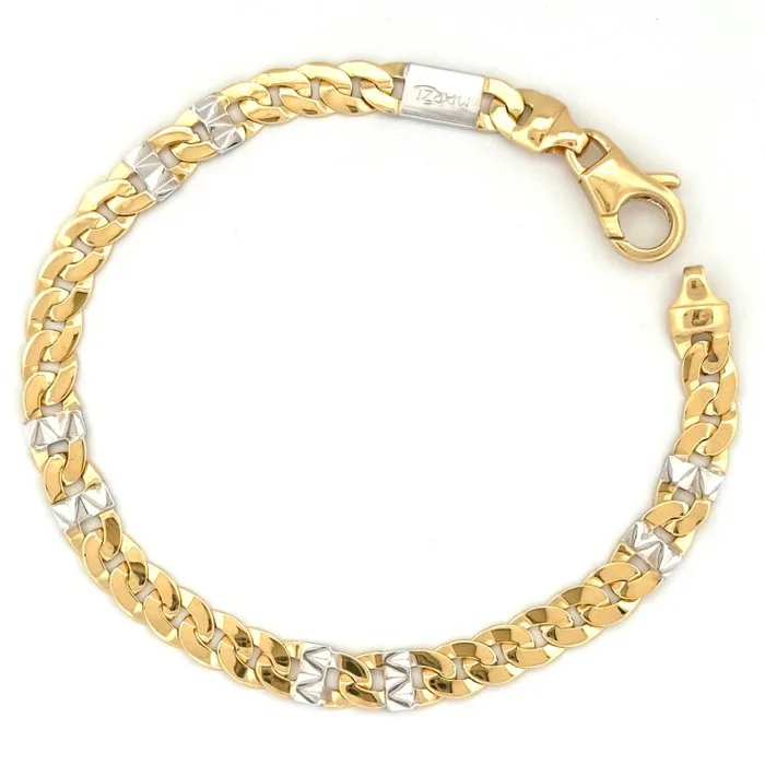 Handmade - Bracelet - 15.8 g - 18 kt. Yellow gold, White gold - Consent