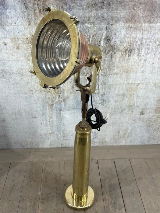 Lamp - Brass, Copper - nautical lamp in brass and copper