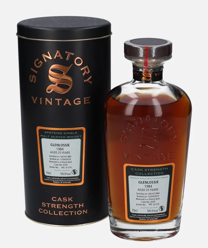 Glenlossie – 1984 25 Year Old Signatory Vintage Scotch Whisky Co. Cask Strength Collection