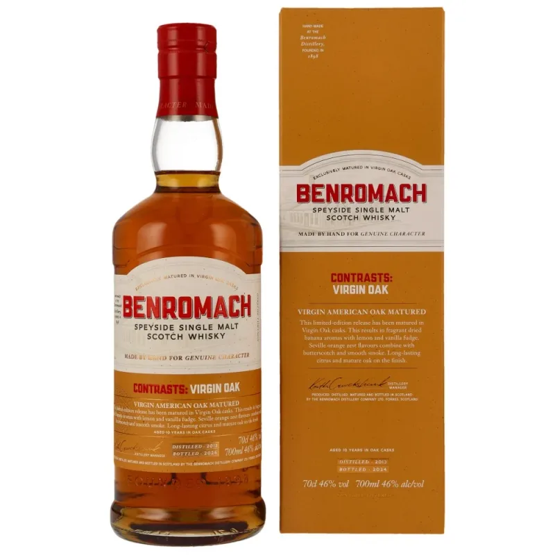 Benromach – 10 Year Old 2013/2024 Contrasts Virgin Oak (70cl, 46%)