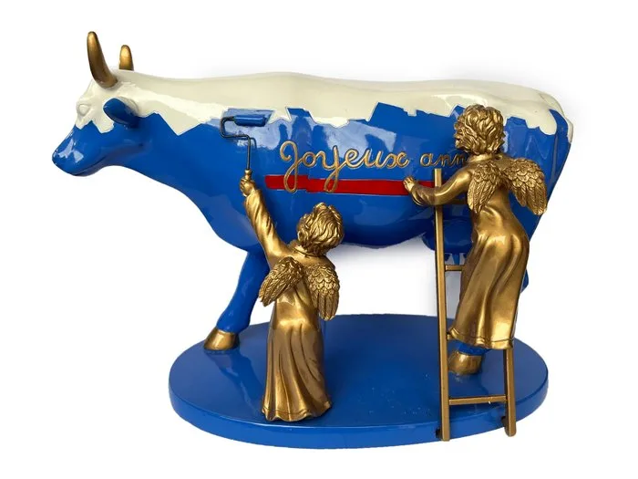 CowParade - Jacky Samson - Sculpture, Caprice a Loevre, Large hars, RAR - 20 cm - Resin - 2006