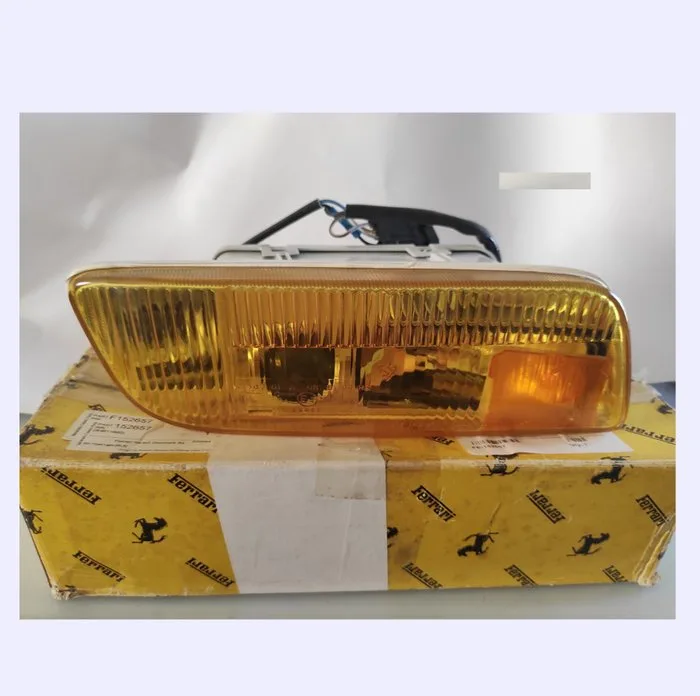 Ferrari 512TR Right Yellow Glass Foglight Assembly - last available worldwide - Ferrari - New Old Stock - In Ferrari Box