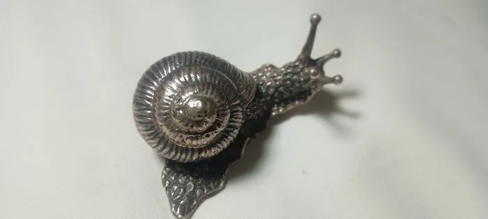 Sculpture, Chiocciola (lumaca) - 5 cm -.800 silver