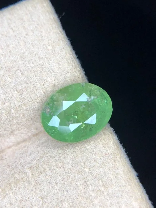 1 pcs Green Garnet, Demantoid - 2.51 ct - International Colored Gemstone Association (ICA GemLab) - Rare Demantoid #1450