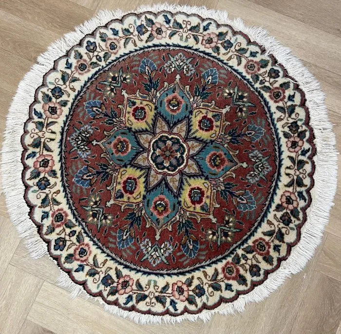 Indo Sarough Round Rug - Cleaned - Carpet - 103 cm - 100 cm