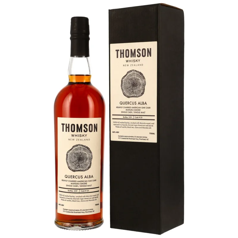 Thomson – New Zealand Single Malt Quercus Alba Manuka Smoke Single Cask #23