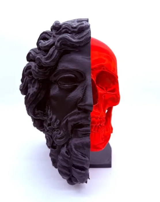 PYTHIA - Bust, "Zeus & Mortality" – Black & Crimson Silk Edition - 26 cm - Plastic - 2026