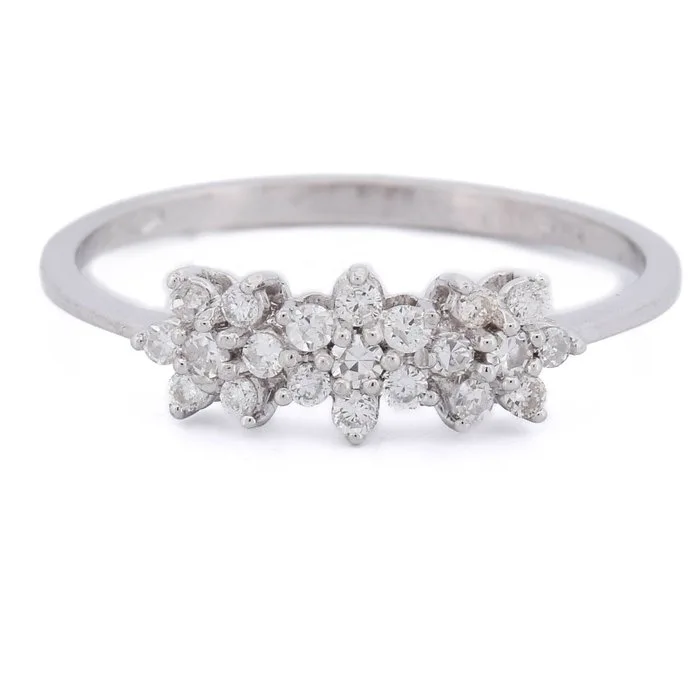 Cocktail ring - 18 kt. White gold - 0.40ct. tw. Diamond (Natural)