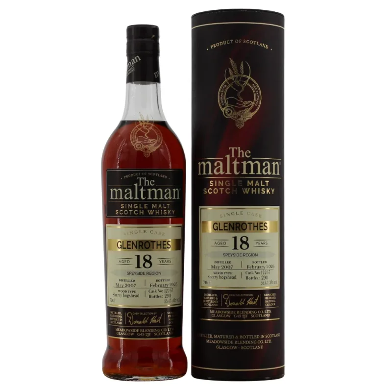 Glenrothes – 18 Year Old 2007/2026 The Maltman Sherry Cask (70cl, 55.4%)