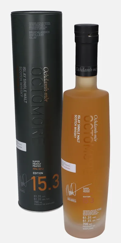 Bruichladdich Octomore, Ochdamh-mor, Original Bottling 5 years old 15.3 61.3% Vol, 700 ml (70cl, 61.3%)