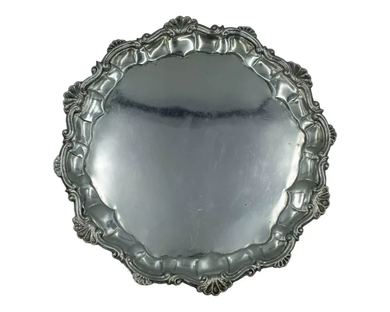 A George IV silver waiter by William Galloway
