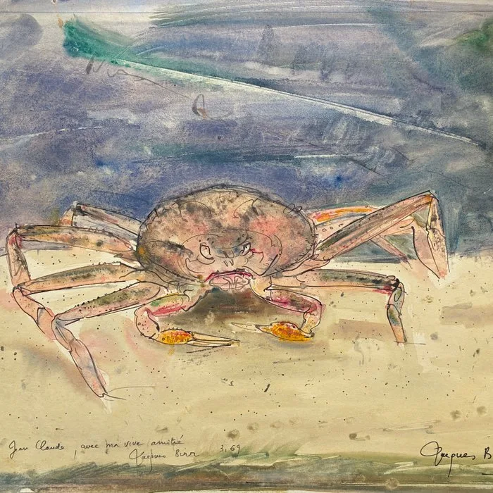 Jacques Birr (1920-2012) - Marine - Le Crabe sur la plage (vendu