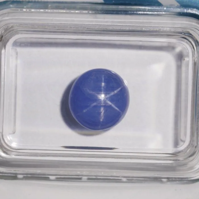 1 pcs Blue Star Sapphire - 2.72 ct - International Gemological Institute (IGI) - Asterism Effect