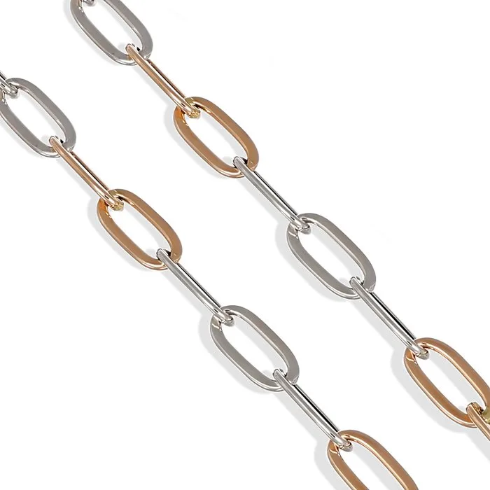Necklace - 18 kt. White gold, Rose gold - Made in Italy - Handmade