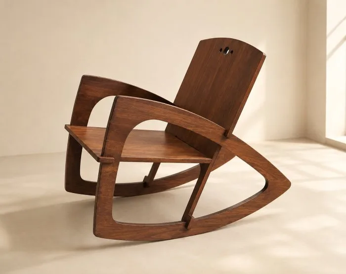 Laremon - Chair - Wood, Plywood - Rocking Lounge Chair