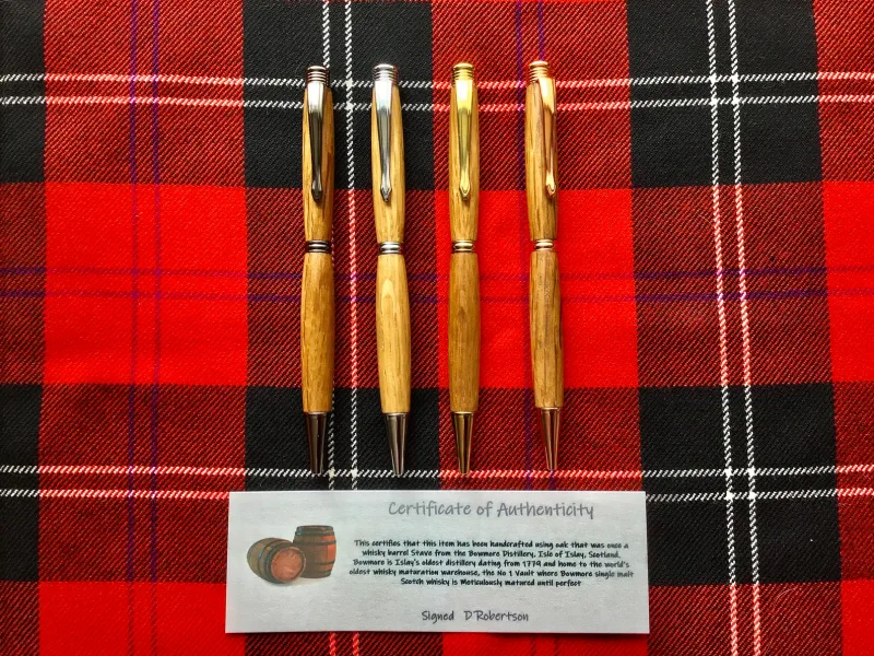 Whisky Barrel Ballpoint Twist Slimline Pen (Long Grain) (N/A%)