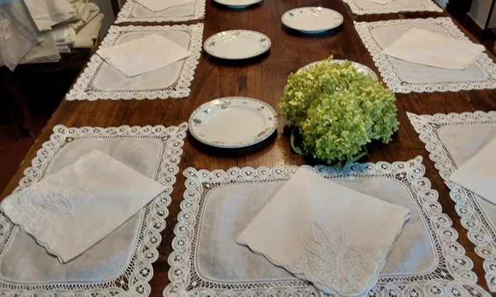 Napkin (24) - 43 cm - 29 cm - Pizzo Renaissance