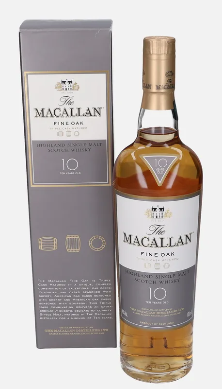Macallan – 10 Year Old Fine Oak Triple Cask Matured (70cl, 40%)