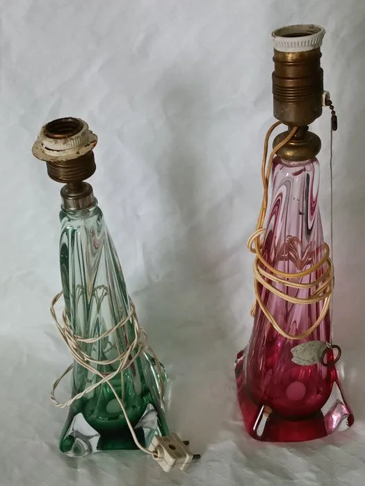Val Saint Lambert - Table lamp (2) - Crystal