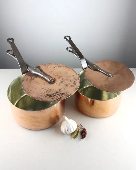 Saucepan - Ø20 cm - Copper, Tin - Antique