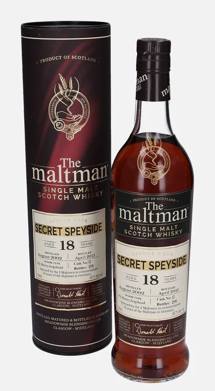 Secret Speyside – 2002 18 Year Old Meadowside Blending Co. The maltman (70cl, 53.7%)