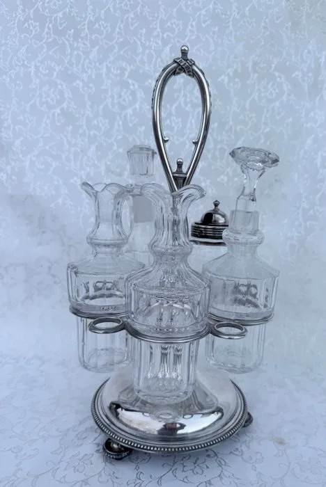 Christofle - Sugar bowl - Silverplated, Glass