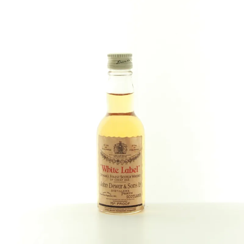 Dewar’s “White Label” 75 Proof (1970s Edition) Miniature