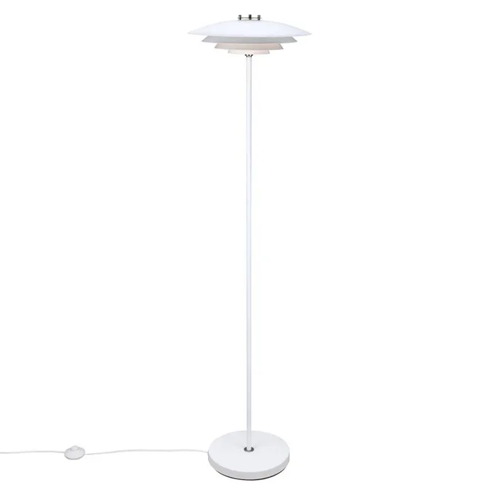 Nordlux - Kåre Bækgård - Floor lamp - Nordlux Bretagne Floor Lamp – White - Metal