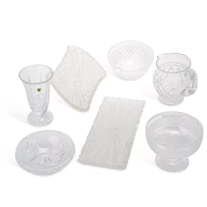 A Collection Of Waterford And Other Cut-Glass including a Waterford footed vase