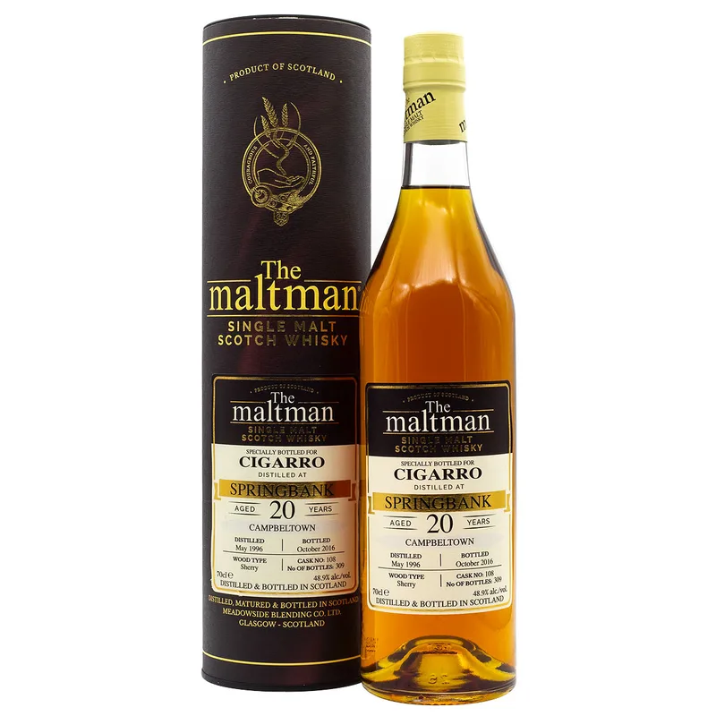 Maltman Springbank 20 Years Old 1996/2016 Cask 108 (70cl, 48.9%)