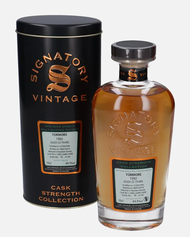 Tormore – 1992 22 Year Old Signatory Vintage Scotch Whisky Co. Cask Strength Collection