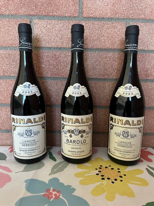 2020 Rinaldi Giuseppe: Nebbiolo 2023 x2 & Brunate 2020 - Barolo, Langhe DOCG, DOC - 3 Bottles (0.75L)