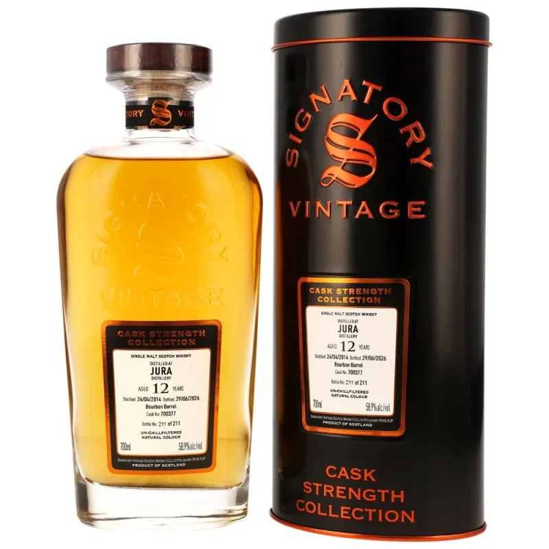 Isle of Jura 12 Year Old 2014/2026 Cask Strength Collection Bourbon Barrel #700377 - Signatory Vintage