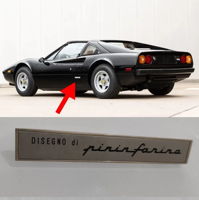Ferrari 1980s–1990s emblem design by Pininfarina - Ferrari - Disegno di Pininfarina badge
