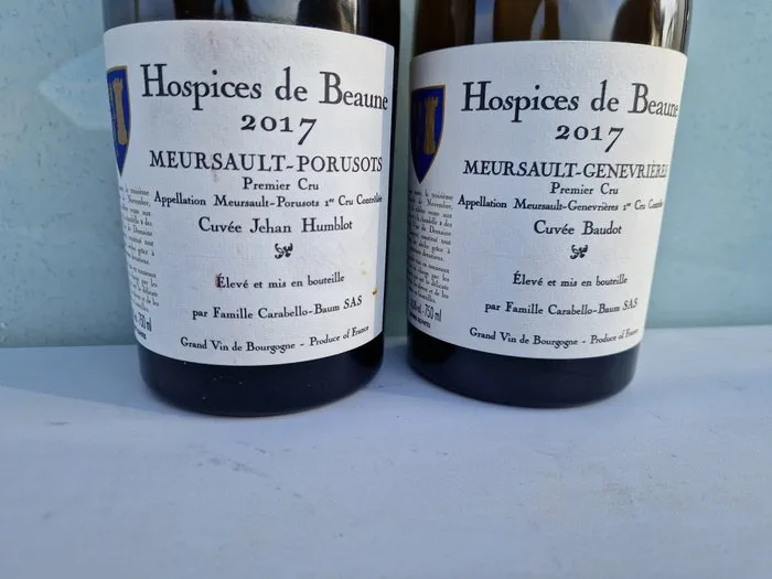 2017 Hospices de Beaune "Porusots - Cuvée Jehan Humblot" & "Genevrières - Cuvée Baudot" - Meursault 1er Cru - 2 Bottles (0.75L)